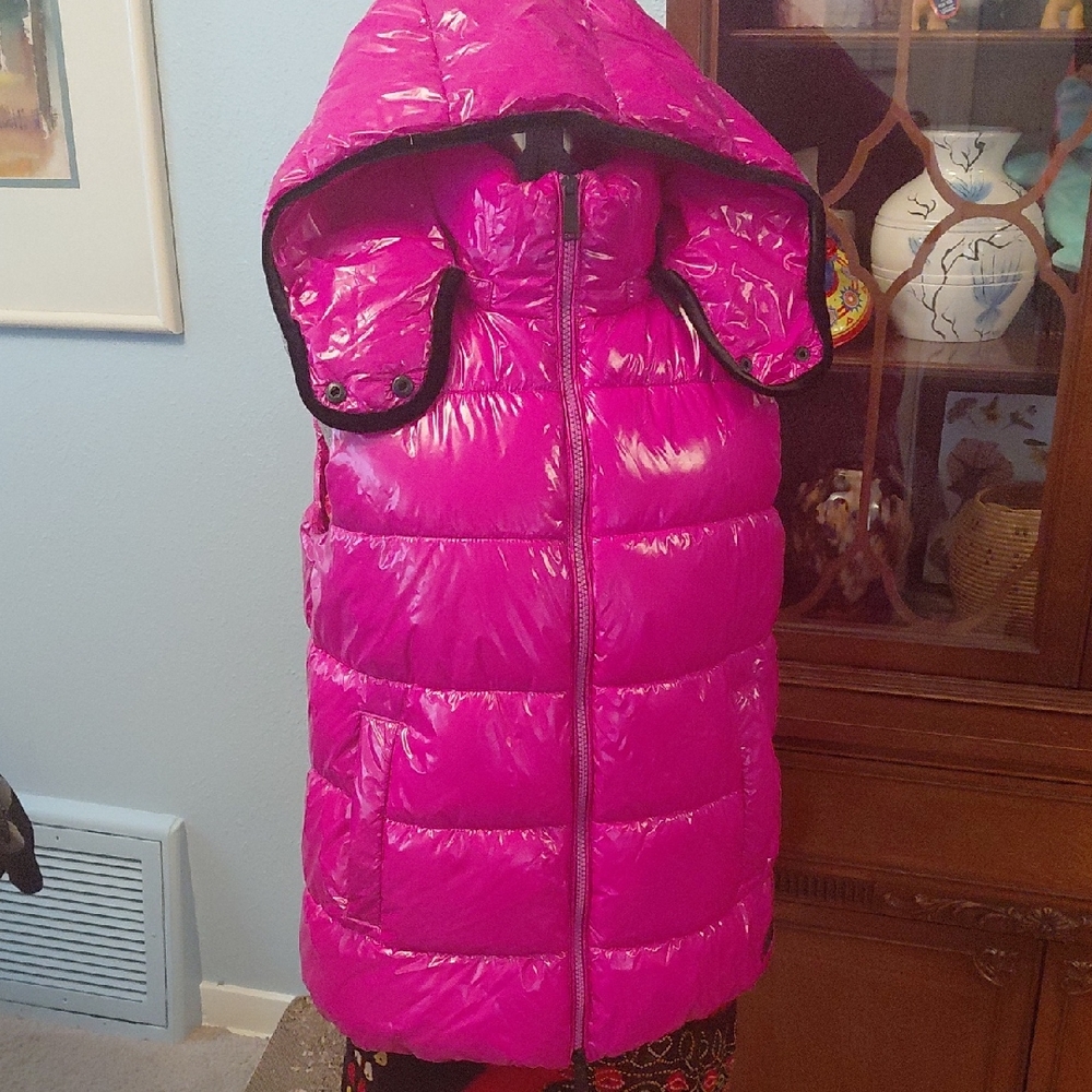 Calvin Klein Performance Fuchsia Hooded Puffer Vest